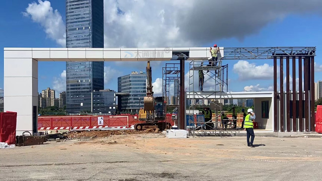 鋼結(jié)構(gòu)標(biāo)準(zhǔn)工地大門定制加長(zhǎng)款 深圳項(xiàng)目工程大門